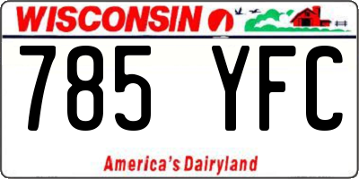 WI license plate 785YFC