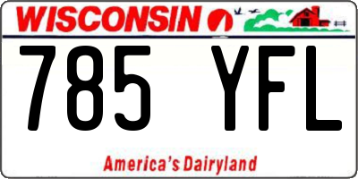 WI license plate 785YFL