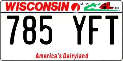 WI license plate 785YFT