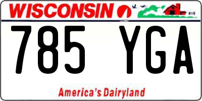 WI license plate 785YGA
