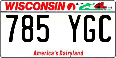 WI license plate 785YGC