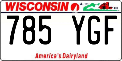 WI license plate 785YGF