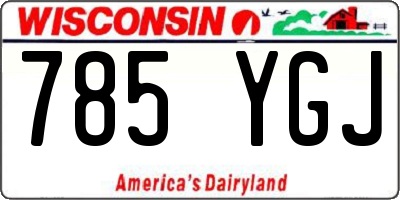 WI license plate 785YGJ