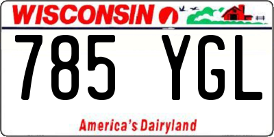 WI license plate 785YGL