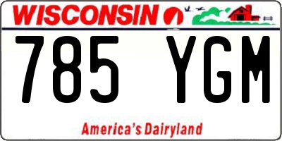 WI license plate 785YGM