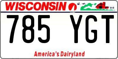 WI license plate 785YGT