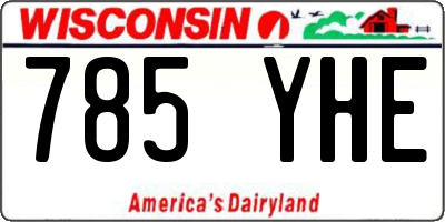 WI license plate 785YHE