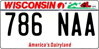 WI license plate 786NAA