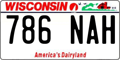 WI license plate 786NAH