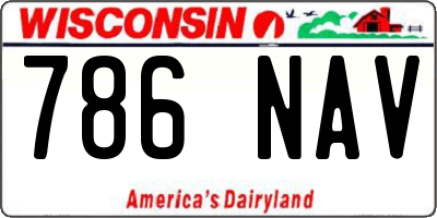 WI license plate 786NAV