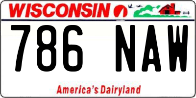 WI license plate 786NAW