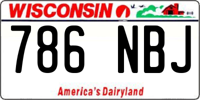 WI license plate 786NBJ