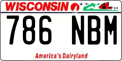 WI license plate 786NBM