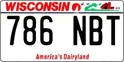 WI license plate 786NBT