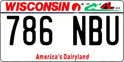 WI license plate 786NBU