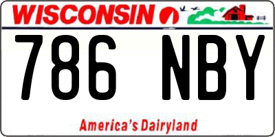 WI license plate 786NBY