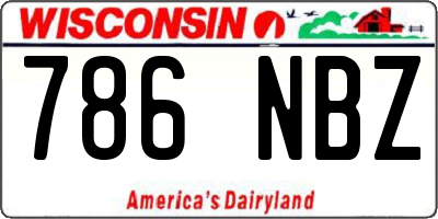 WI license plate 786NBZ