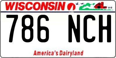WI license plate 786NCH