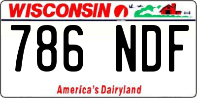 WI license plate 786NDF