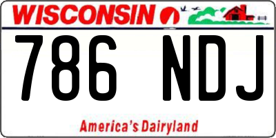 WI license plate 786NDJ