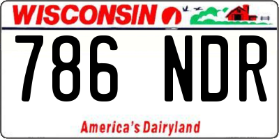 WI license plate 786NDR