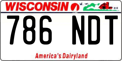 WI license plate 786NDT