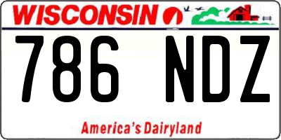 WI license plate 786NDZ