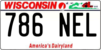 WI license plate 786NEL