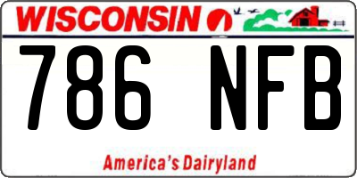 WI license plate 786NFB