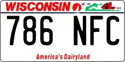 WI license plate 786NFC