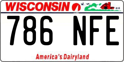 WI license plate 786NFE