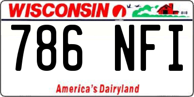 WI license plate 786NFI