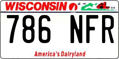 WI license plate 786NFR