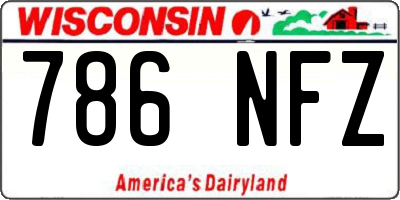 WI license plate 786NFZ