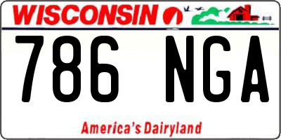 WI license plate 786NGA