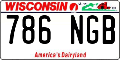 WI license plate 786NGB