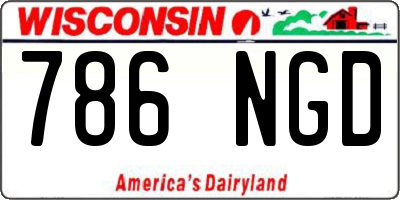 WI license plate 786NGD