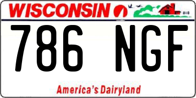 WI license plate 786NGF