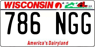 WI license plate 786NGG