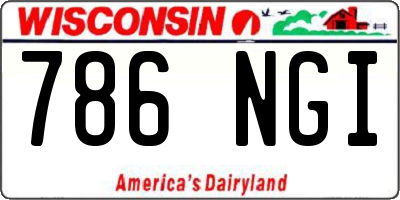 WI license plate 786NGI