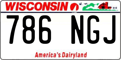 WI license plate 786NGJ