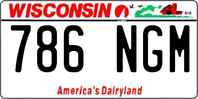 WI license plate 786NGM