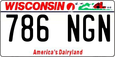 WI license plate 786NGN