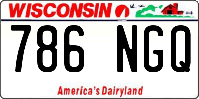 WI license plate 786NGQ