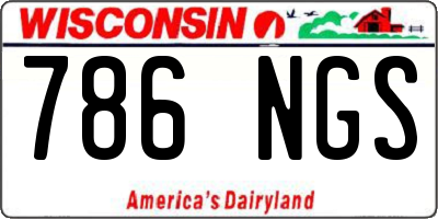 WI license plate 786NGS