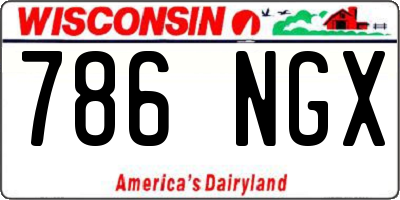 WI license plate 786NGX