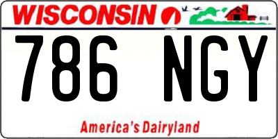 WI license plate 786NGY