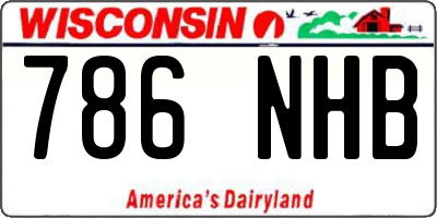 WI license plate 786NHB