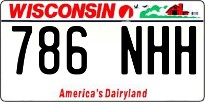 WI license plate 786NHH