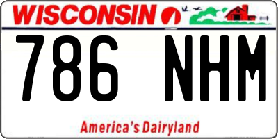 WI license plate 786NHM